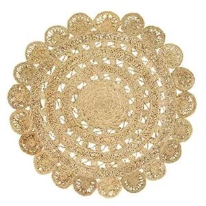 Jute Natural Round Area Rug 4 x 4 Ft